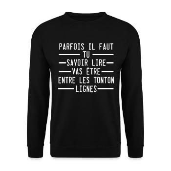 tu vas etre tonton anonce grossesse originale - Sweat-shirt Unisexe - noir - Devant - Alina (178cm) & Michal (187cm)
