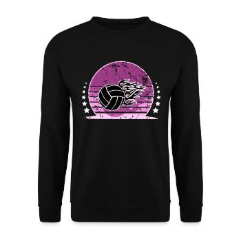 Volleyball - Unisex Sweatshirt - black - Front - Alina (178cm) & Michal (187cm)