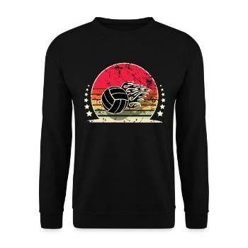 Volleyball - Unisex Sweatshirt - black - Front - Alina (178cm) & Michal (187cm)