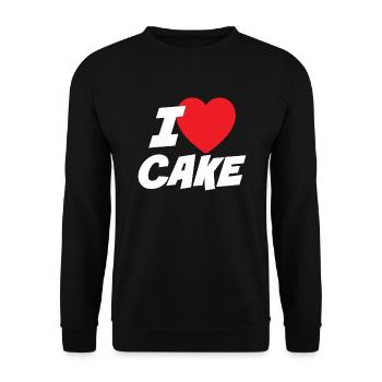 I Love Cake - Unisex Sweatshirt - black - Front - Alina (178cm) & Michal (187cm)