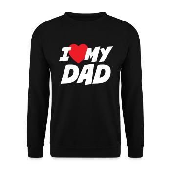 I Love my Dad - Unisex Sweatshirt - black - Front - Alina (178cm) & Michal (187cm)