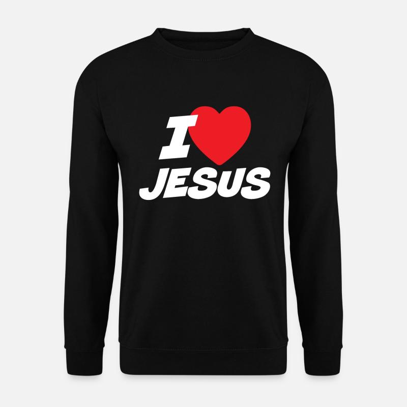 Ich liebe Jesus - Unisex Pullover - Schwarz