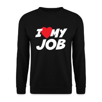 I Love my Job - Unisex Sweatshirt - black - Front - Alina (178cm) & Michal (187cm)