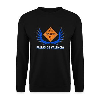 Fallas De Valencia Feux d’artifice Pyro - Sweat-shirt Unisexe - noir - Devant - Alina (178cm) & Michal (187cm)