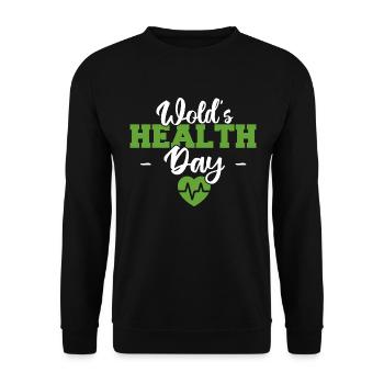 World Health Day - Unisex Sweatshirt - black - Front - Alina (178cm) & Michal (187cm)