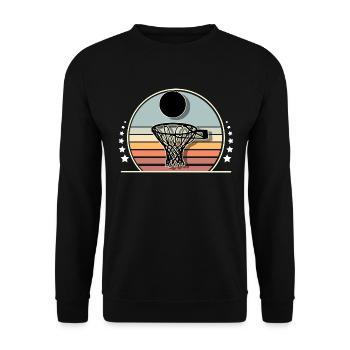 Basketball Basketballer - Unisex Pullover - Schwarz - Vorne - Alina (178cm) & Michal (187cm)