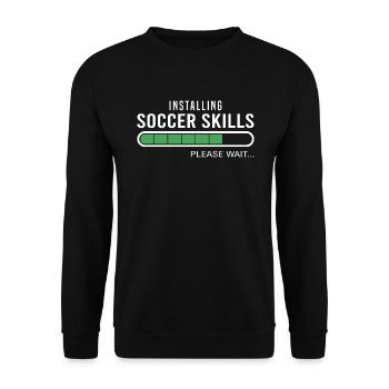 Football Skills Football Player Footballer - Unisex Sweatshirt - black - Front - Alina (178cm) & Michal (187cm)