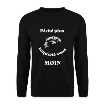 Pêchés plus inquiétez vous moin - Sweat-shirt Unisexe - noir - Devant - Alina (178cm) & Michal (187cm)