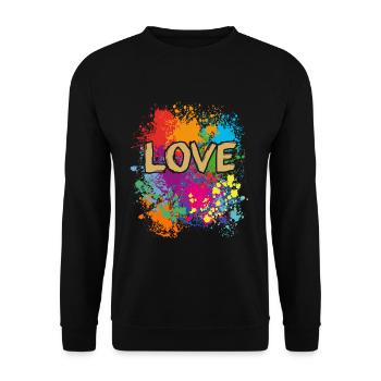 Amour, amour - Sweat-shirt Unisexe - noir - Devant - Alina (178cm) & Michal (187cm)