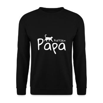 Cats Holder Gift Idea Cats Daddy - Unisex Sweatshirt - black - Front - Alina (178cm) & Michal (187cm)