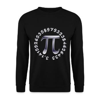 Pi 3,14 Pi-Day 14 Mars Pi jour mathématicien professeur - Sweat-shirt Unisexe - noir - Devant - Alina (178cm) & Michal (187cm)