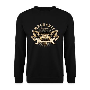 Badge mécanicien - Sweat-shirt Unisexe - noir - Devant - Alina (178cm) & Michal (187cm)