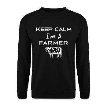 Je suis agriculteur - Sweat-shirt Unisexe - noir - Devant - Alina (178cm) & Michal (187cm)