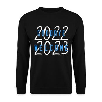 welcome 2023 - Unisex Sweatshirt - black - Front - Alina (178cm) & Michal (187cm)