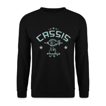 Je peux pas j'ai Cassis - Sweat-shirt Unisexe - noir - Devant - Alina (178cm) & Michal (187cm)