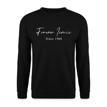 Forever Iconic 1968 Typographie minimaliste - Sweat-shirt Unisexe - noir - Devant - Alina (178cm) & Michal (187cm)