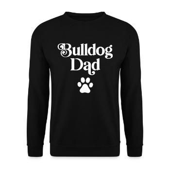 Bulldog Dad - Unisex Sweatshirt - black - Front - Alina (178cm) & Michal (187cm)
