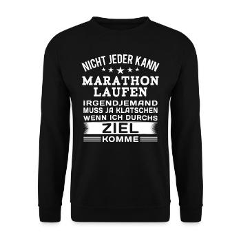 Marathon Laufen - Unisex Pullover - Schwarz - Vorne - Alina (178cm) & Michal (187cm)