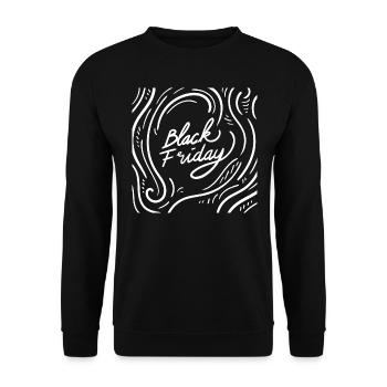 Vente black friday. J’adore faire du shopping. Cadeaux pour les ventes - Sweat-shirt Unisexe - noir - Devant - Alina (178cm) & Michal (187cm)