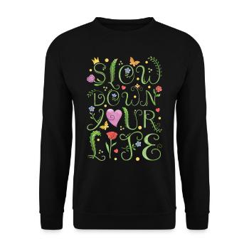 ralentir votre vie - Sweat-shirt Unisexe - noir - Devant - Alina (178cm) & Michal (187cm)