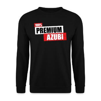 Azubi Premium - lustiges Geschenk 100 Prozent - Unisex Pullover - Schwarz - Vorne - Alina (178cm) & Michal (187cm)