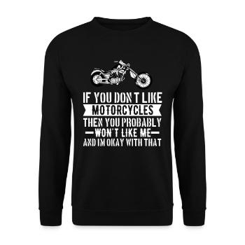Bikers - Unisex Sweatshirt - black - Front - Alina (178cm) & Michal (187cm)
