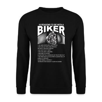 Bikers - Unisex Sweatshirt - black - Front - Alina (178cm) & Michal (187cm)