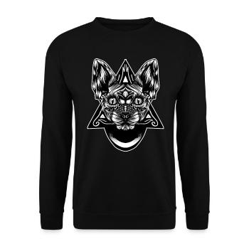 Motif Sphynx bw - Sweat-shirt Unisexe - noir - Devant - Alina (178cm) & Michal (187cm)