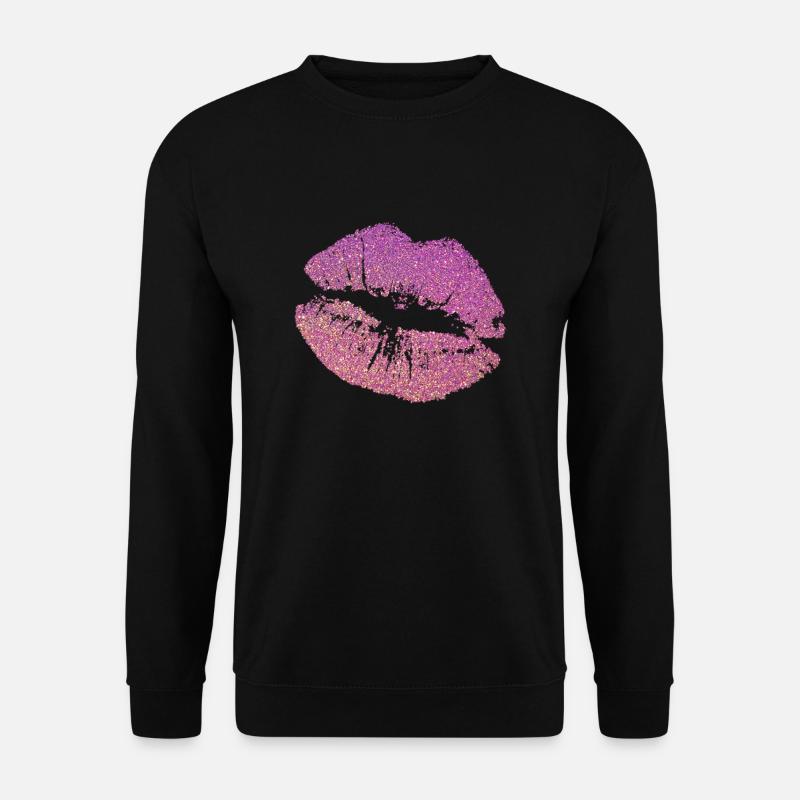 Glitzer Lippen - Unisex Sweatshirt - black