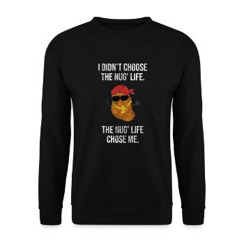 Chicken Nugget - Unisex Pullover - Schwarz - Vorne - Alina (178cm) & Michal (187cm)