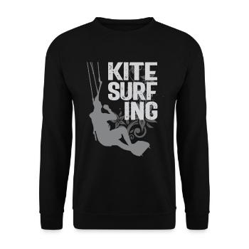 Kite surf - Sweat-shirt Unisexe - noir - Devant - Alina (178cm) & Michal (187cm)