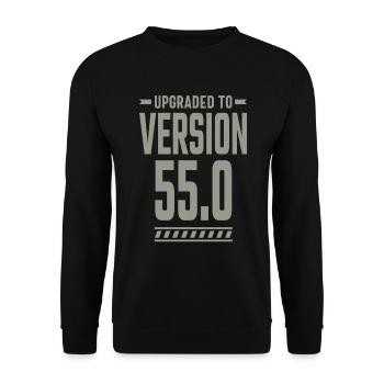 55 Years Old Birthday Gift - Unisex Sweatshirt - black - Front - Alina (178cm) & Michal (187cm)