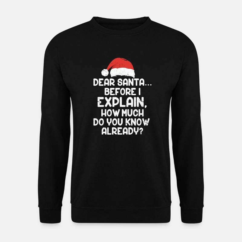 Santa - Unisex Sweatshirt - black