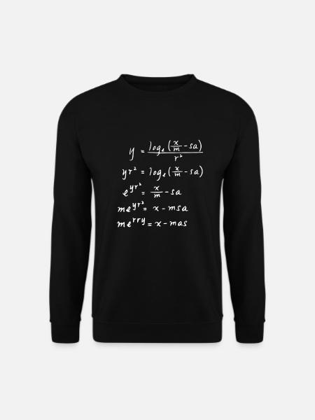 Mathe Gleichung Weihnachten - Unisex Pullover - Schwarz