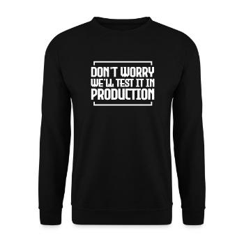 programmer - Unisex Sweatshirt - black - Front - Alina (178cm) & Michal (187cm)