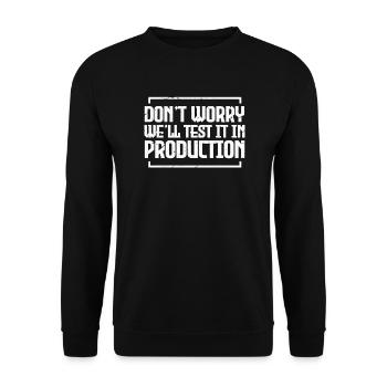 Programmierer Code Informatik Coder Geschenk - Unisex Pullover - Schwarz - Vorne - Alina (178cm) & Michal (187cm)