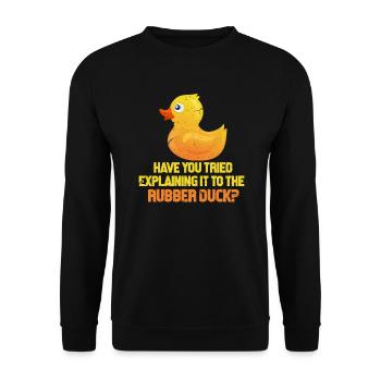 Programmierer Code Informatik Coder Geschenk - Unisex Pullover - Schwarz - Vorne - Alina (178cm) & Michal (187cm)