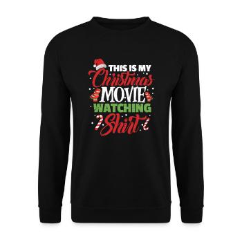 Weihnachten Film Weihnachtsfilme Christmas - Unisex Pullover - Schwarz - Vorne - Alina (178cm) & Michal (187cm)