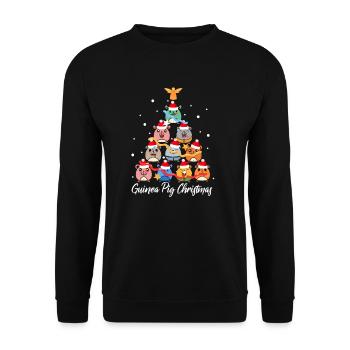 Christmas Guinea Pigs - Unisex Sweatshirt - black - Front - Alina (178cm) & Michal (187cm)