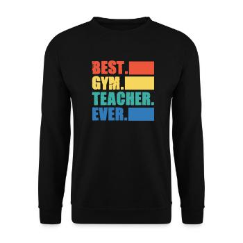 Fitness trainer - Unisex Sweatshirt - black - Front - Alina (178cm) & Michal (187cm)