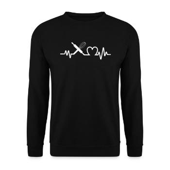 Cuisson du cœur - Sweat-shirt Unisexe - noir - Devant - Alina (178cm) & Michal (187cm)