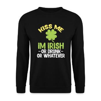 St Patricks Day - Sweat-shirt Unisexe - noir - Devant - Alina (178cm) & Michal (187cm)