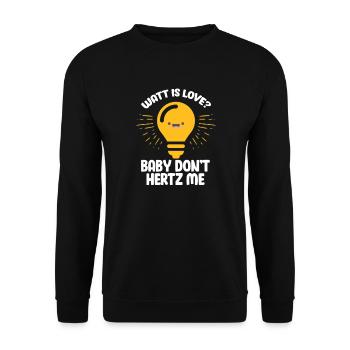 Electrician electricity electrics electronics gift - Unisex Sweatshirt - black - Front - Alina (178cm) & Michal (187cm)