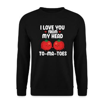 Chère tomate - Sweat-shirt Unisexe - noir - Devant - Alina (178cm) & Michal (187cm)