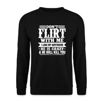 Boyfriend boyfriend girlfriend relationship gift - Unisex Sweatshirt - black - Front - Alina (178cm) & Michal (187cm)