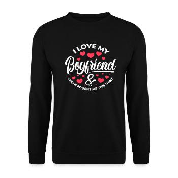 boyfriend girlfriend - Unisex Sweatshirt - black - Front - Alina (178cm) & Michal (187cm)
