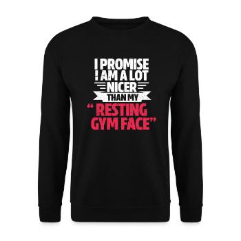 Gym - Unisex Sweatshirt - black - Front - Alina (178cm) & Michal (187cm)