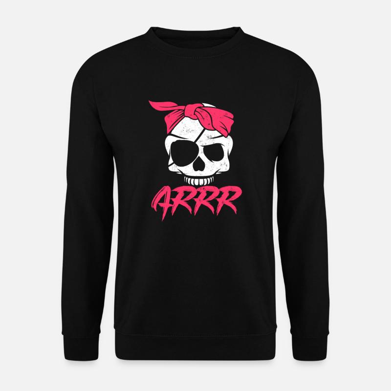 Piratin Pirat Totenkopf Piraten Mädchen Geschenk - Unisex Pullover - Schwarz