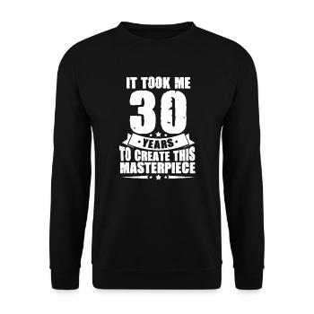30e anniversaire - Sweat-shirt Unisexe - noir - Devant - Alina (178cm) & Michal (187cm)