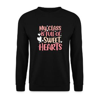 prof - Sweat-shirt Unisexe - noir - Devant - Alina (178cm) & Michal (187cm)